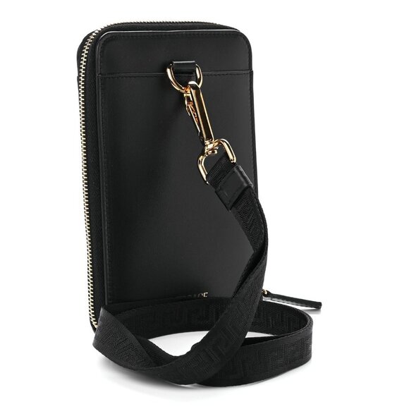 Versace Calfskin La Medusa Zip Around Lanyard Pouch - Picture 2 of 13